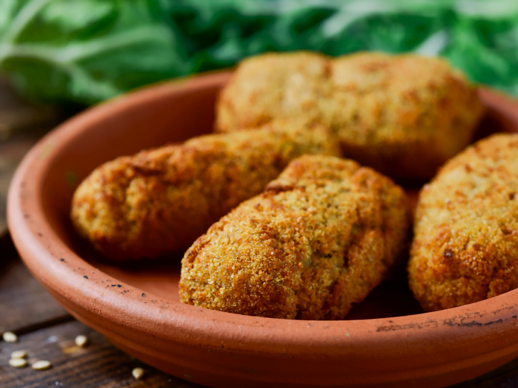 Classic Spanish croquetas with a creamy béchamel filling