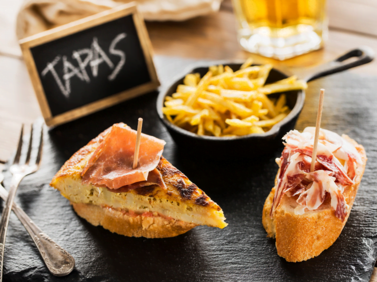 Assortment of authentic Spanish tapas dishes