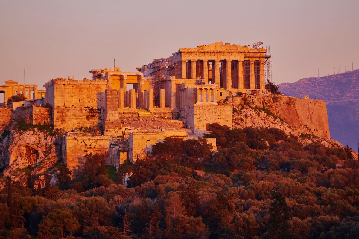 Akropolis of Athens overlooking the city