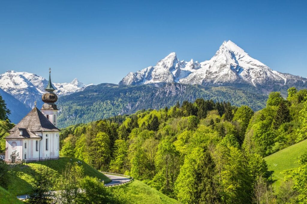 Hiker enjoying the scenic trails of the German Alps.