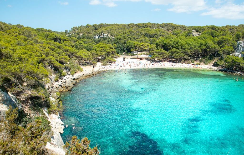 Beautiful bay of Cala Macarella, Menorca, Spain