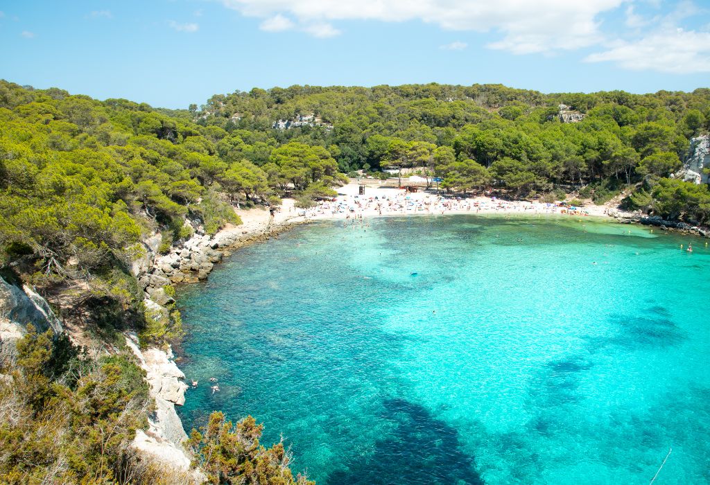 Beautiful bay of Cala Macarella, Menorca, Spain