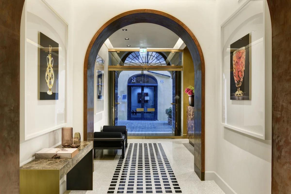 Lobby of Margutta 19 boutique hotel in Rome