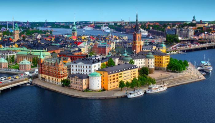 Stockholm, Sweden, is famous for its breathtaking views, featuring historic buildings and beautiful waterways.