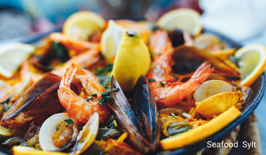 Plate of seafood on Sylt