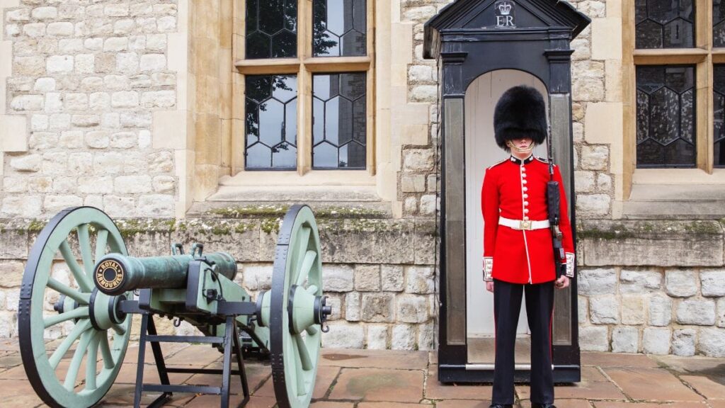 The imposing Tower of London, a symbol of Britain's royal and medieval history.