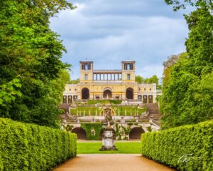 View of Potsdam Palace from the park perspective