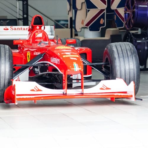 Formula 1 race car speeding on the track at the Dutch Grand Prix.