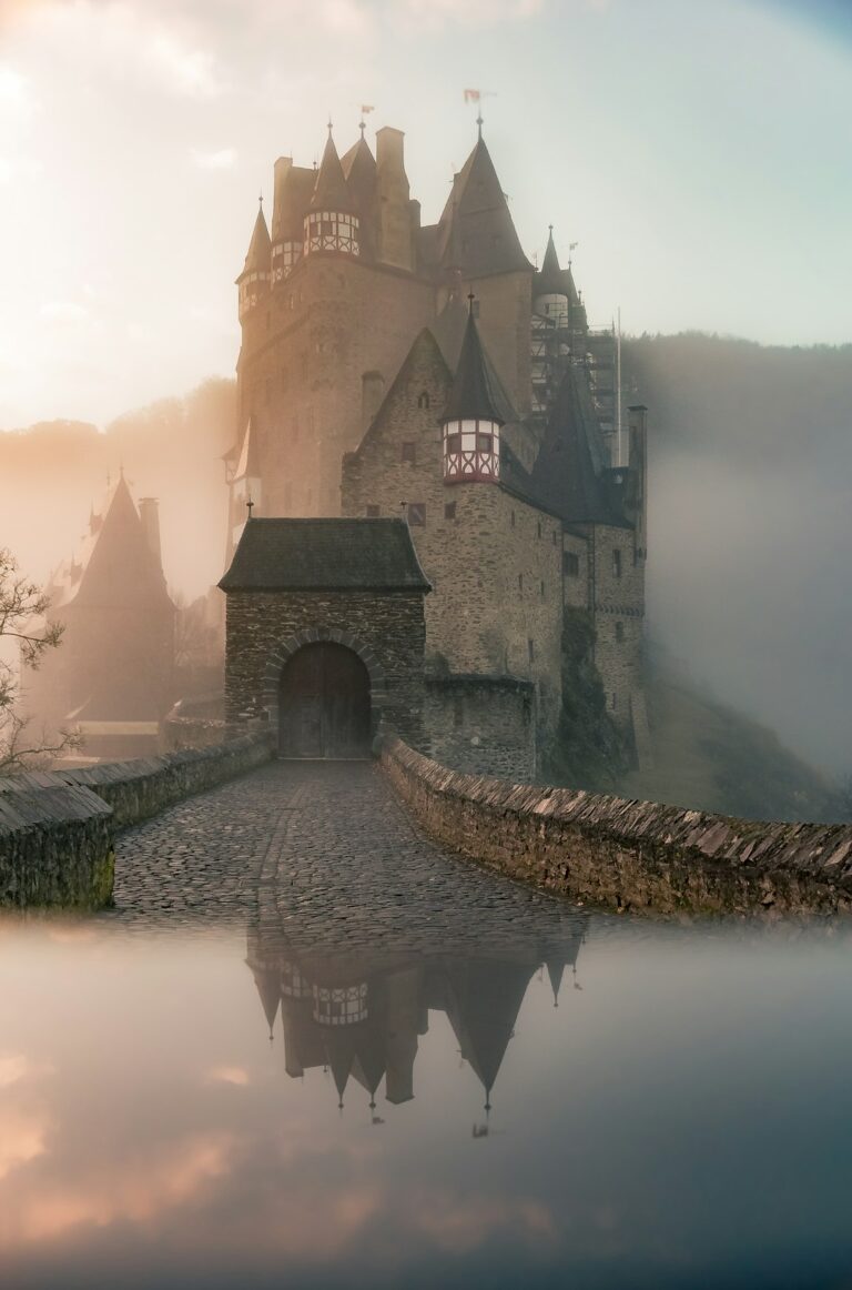 Burg Eltz, a well-preserved medieval castle in Germany, nestled in the hills above the Moselle River